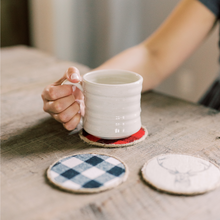 Load image into Gallery viewer, White Buffalo Check Coasters