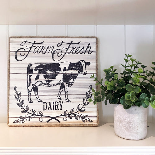 Farm Fresh Dairy Farmhouse Canvas Print