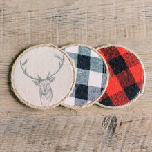 Load image into Gallery viewer, Double Sided Buffalo Check Coasters