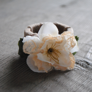 Lace Floral Napkin Ring Sets
