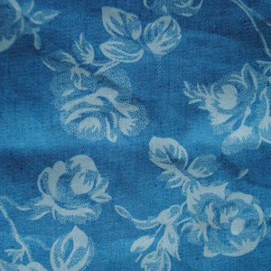 Blue Denim/White Floral Cloth Dinner Napkins
