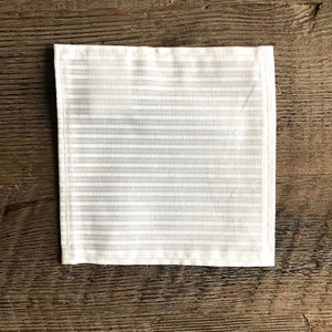 White Stripe Cloth Cocktail Napkin - Set of 6