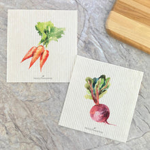 Load image into Gallery viewer, Beet &amp; Carrot Swedish Dish Cloths